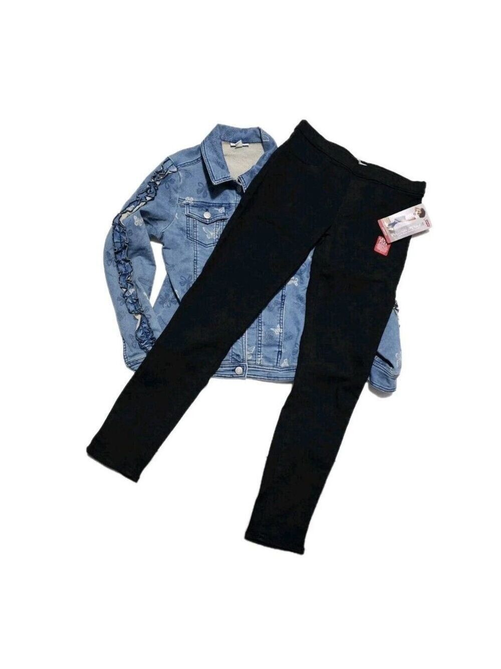 FINAL MARKDOWN Girls Size 16 BUNDLE Black Levis Jeggings Blue Jacket Butterfly